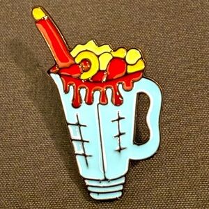 Women’s Accessories Awesome Blue Blender with Colorful Food Enamel Pin